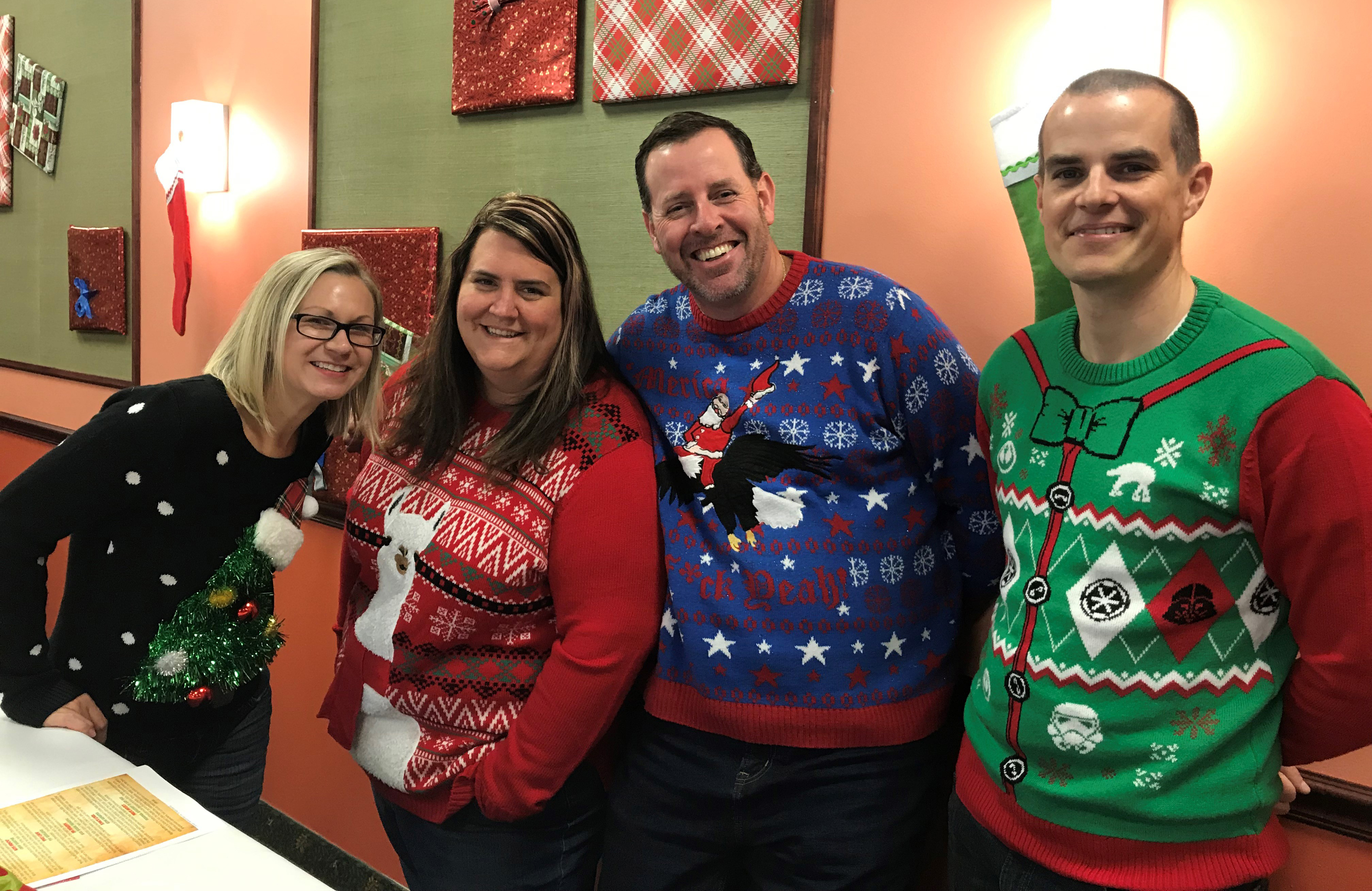 Today our team is celebrating Christmas in their Ugly Sweater