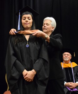CRNA Marilyn Stanton hooding daughter Mallory