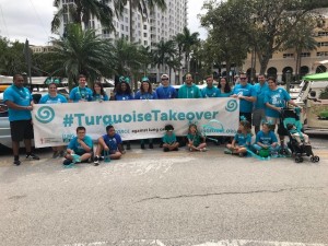 Students, Reava Felix, Benjamin Grandinetti, Paige Krawczynski, and their families took part in the Fort Lauderdale St. Patrick's Day Parade with organizers from the American Lung Association of South Florida.